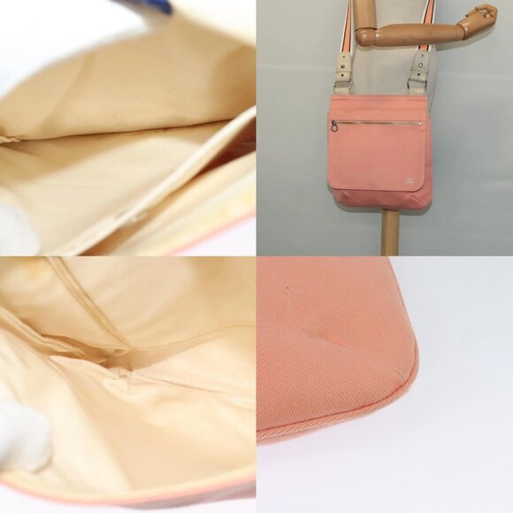 BURBERRY Blue Label Shoulder Bag Canvas Pink Auth - Picture 14 of 14